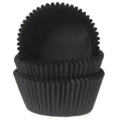 House of Marie Papilotki | Papilotki do muffinek czarne (50 szt) -
