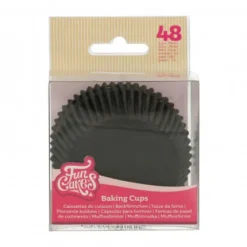 FunCakes Papilotki | Papilotki do muffinek czarne (48 szt) -