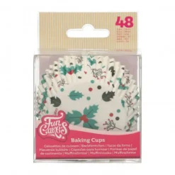FunCakes Papilotki | Papilotki do muffinek Ostrokrzew, 48 szt. -