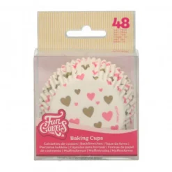 FunCakes Papilotki | Papilotki do muffinek Serduszka (48 szt) -