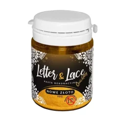 Food Colours Masy Cukrowe | Pasta dekoracyjna Letter & Lace nowe złoto 90 g