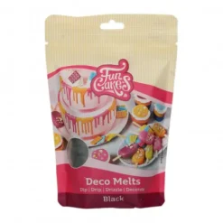 FunCakes Polewy, Dripy I Lukry | Pastylki Deco Melts czarne "Black" 250 g -