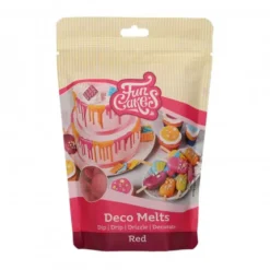 FunCakes Polewy, Dripy I Lukry | Pastylki Deco Melts czerwone "Red" 250 g -