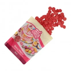 FunCakes Polewy, Dripy I Lukry | Pastylki Deco Melts czerwone 