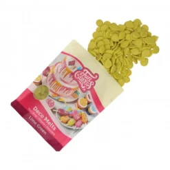 FunCakes Polewy, Dripy I Lukry | Pastylki Deco Melts limonkowa zieleń "Lime Green" 250 g -