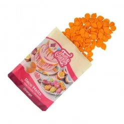 FunCakes Polewy, Dripy I Lukry | Pastylki Deco Melts pomarańczowe "Orange" 250 g -