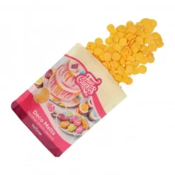 FunCakes Polewy, Dripy I Lukry | Pastylki Deco Melts żółte "Yellow" 250 g -