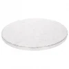 FunCakes Podkłady | Podkład okrągły pod tort srebrny 22,5 cm sztywny -