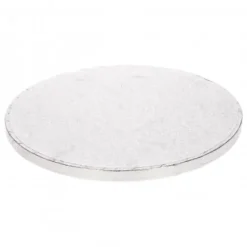 FunCakes Podkłady | Podkład okrągły pod tort srebrny 25 cm sztywny -