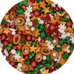 FunCakes Posypki Cukrowe | Posypka cukrowa do dekoracji, Boże Narodzenie 3D 70 g -