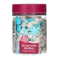 FunCakes Posypki Cukrowe | Posypka cukrowa do dekoracji, Boże Narodzenie 3D 70 g -