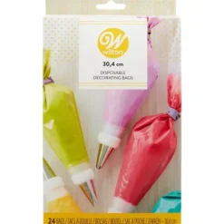Wilton Rękawy Cukiernicze | Rękaw worek cukierniczy jednorazowy dł. 30 cm (24 szt.) -