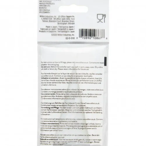 Wilton Rękawy Cukiernicze | Rękaw worek cukierniczy wielorazowy (dł. 25,5 cm) -