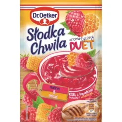 Dr. Oetker Desery Jednoporcjowe | Słodka Chwila Aromatyczny Duet Kisiel smak malina i miód