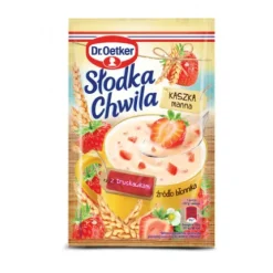 Dr. Oetker Desery Jednoporcjowe | Słodka Chwila Kaszka Manna z truskawkami