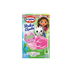 Dr. Oetker Desery Jednoporcjowe | Słodka Chwila Kisiel smak Guma Balonowa Koci Domek Gabi