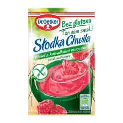 Dr. Oetker Desery Jednoporcjowe | Słodka Chwila Kisiel z kawałkami owoców smak malinowy [bez glutenu]
