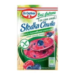 Dr. Oetker Desery Jednoporcjowe | Słodka Chwila Kisiel z kawałkami owoców smak owoc. leśnych [bez glutenu]
