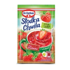 Dr. Oetker Desery Jednoporcjowe | Słodka Chwila Kisiel z kawałkami owoców smak truskawkowy