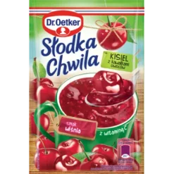 Dr. Oetker Desery Jednoporcjowe | Słodka Chwila Kisiel z kawałkami owoców smak wiśniowy