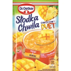 Dr. Oetker Desery Jednoporcjowe | Słodka Chwila Owocowy Duet Kisiel smak mango i ananas