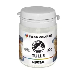 Food Colours Dekoracje Cukrowe | Tiul Neutralny, Biały, White 20 g,