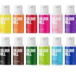 Colour Mill Barwniki Do Czekolady | Zestaw barwników olejowych do mas tłustych Kickstarter 12 szt.