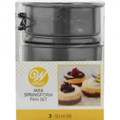 Wilton Zestawy Form|Formy Do Airfryer | Zestaw 3 mini tortownic śr. 10 cm -