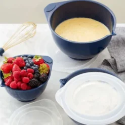 Wilton Akcesoria Kuchenne | Zestaw misek kuchennych z pokrywkami 3 szt -