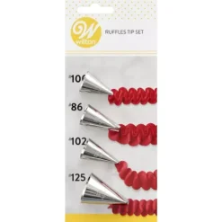 Wilton Tylki Cukiernicze | Zestaw tylek do falbanek i fal (nr 86, nr 100, nr 102, nr 125) -