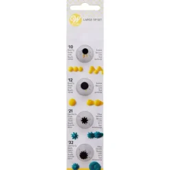 Wilton Tylki Cukiernicze | Zestaw 4 tylek (nr 10, nr 12, nr 21, nr 32) -